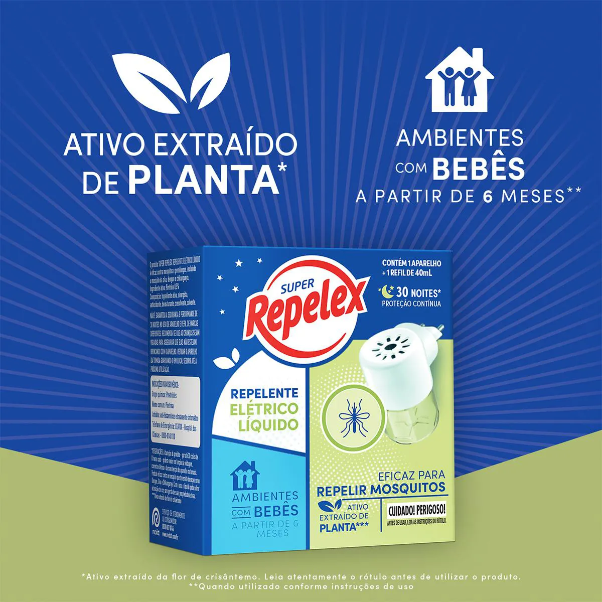 Kit Repelex Aparelho Elétrico + Repelente 30 Noites 40ml