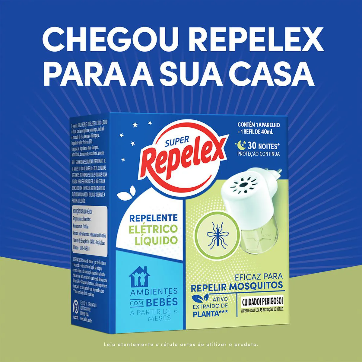 Kit Repelex Aparelho Elétrico + Repelente 30 Noites 40ml
