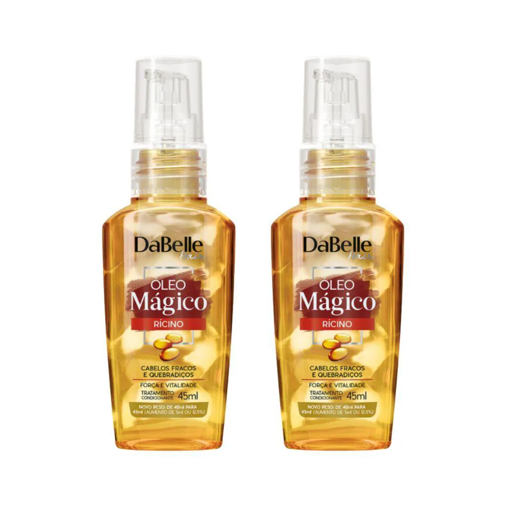 Oleo Capilar Dabelle 45ml Magico Ricino - Kit C / 2un