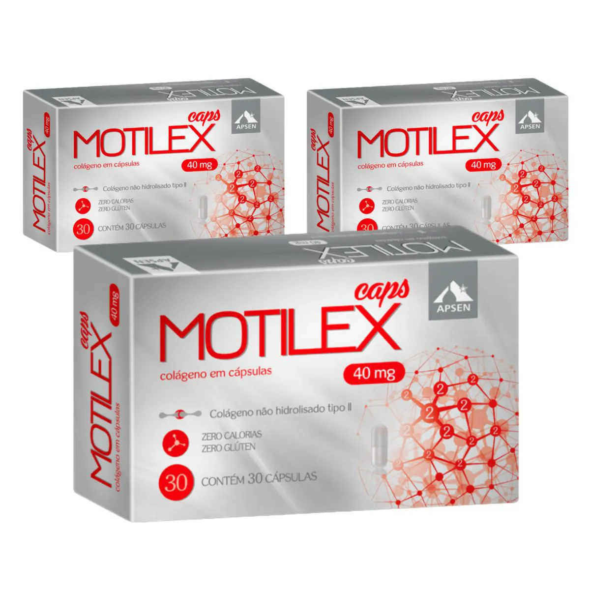 Kit 3 Suplemento Vitamina Motilex Caps 40mg 30 Cps – Apsen