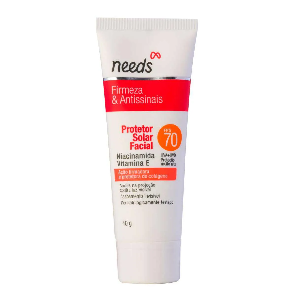 Protetor Solar Facial Needs Firmeza & Antissinais FPS 70 40g