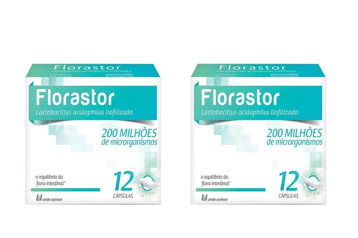 Kit 2 Suplemento Florastor Probiótico Lactobacillus 12cps