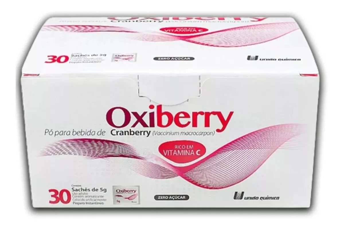 Suplemento Oxiberry Cranberry Vitamina C 30 Sachês