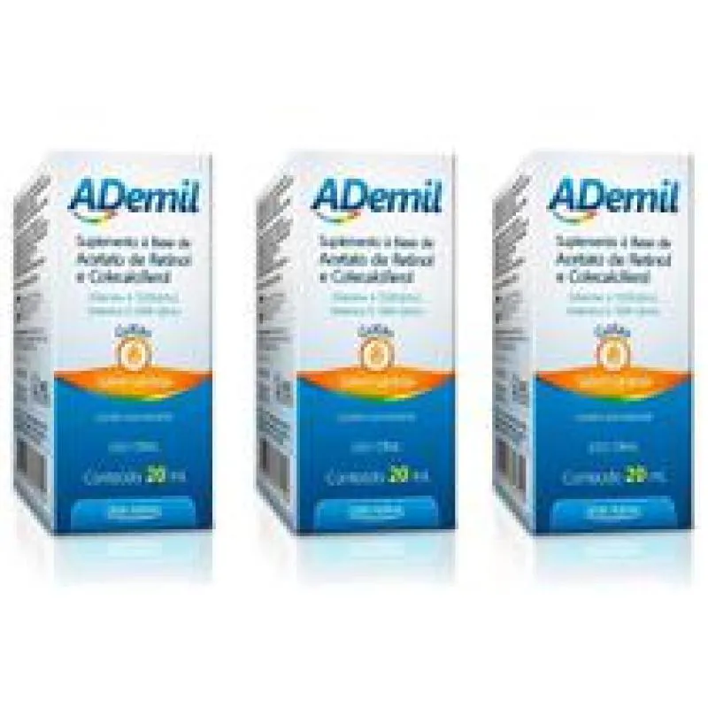 Kit C/3 Ademil a+D Sol 20Ml - Arte Nativa