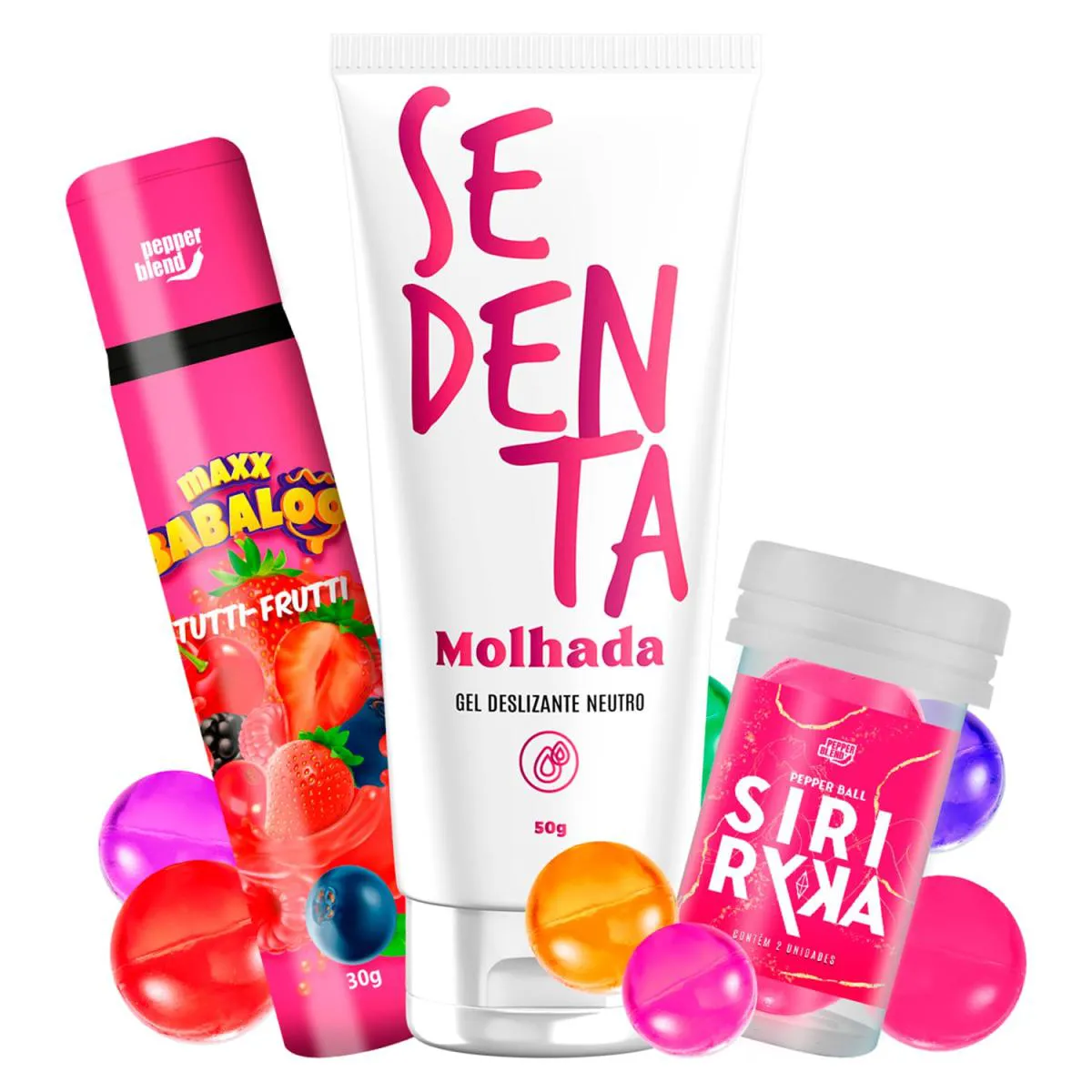 Kit Íntimo Gel Deslizante Cápsulas e Calda Sensorial