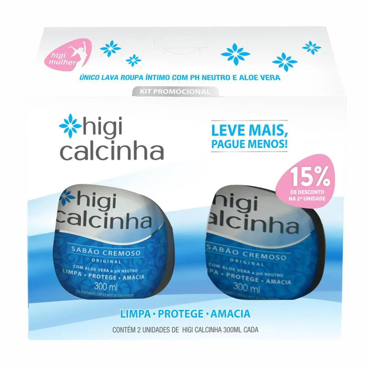 Kit Sabão Cremoso Higi Calcinha Original 2 Unidades de 300ml