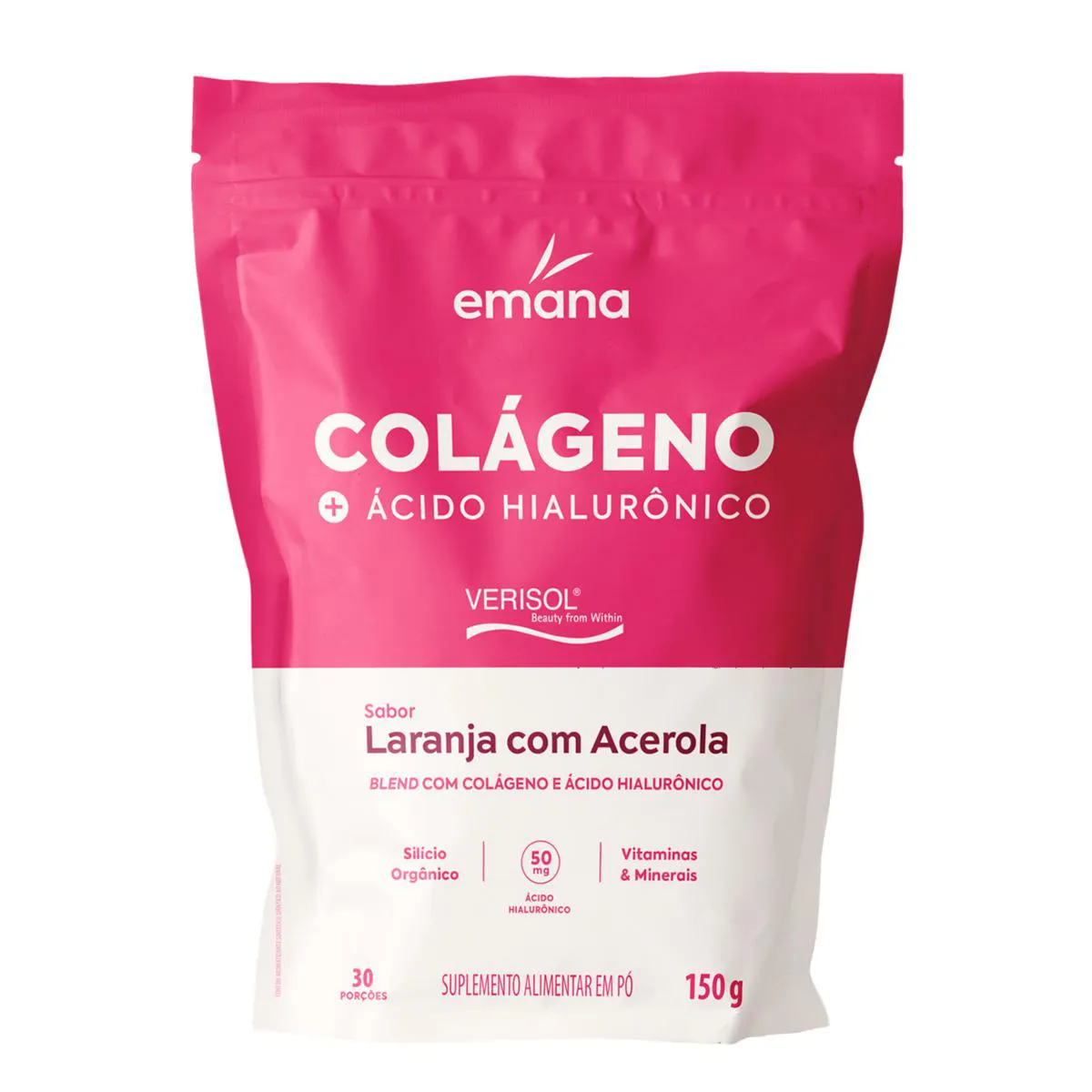 Colágeno Verisol + Ácido Hialurônico Emana Laranja e Acerola 150g