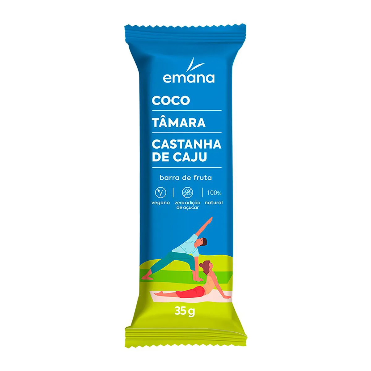 Barra de Fruta Emana Coco, Tâmara e Caju 35g