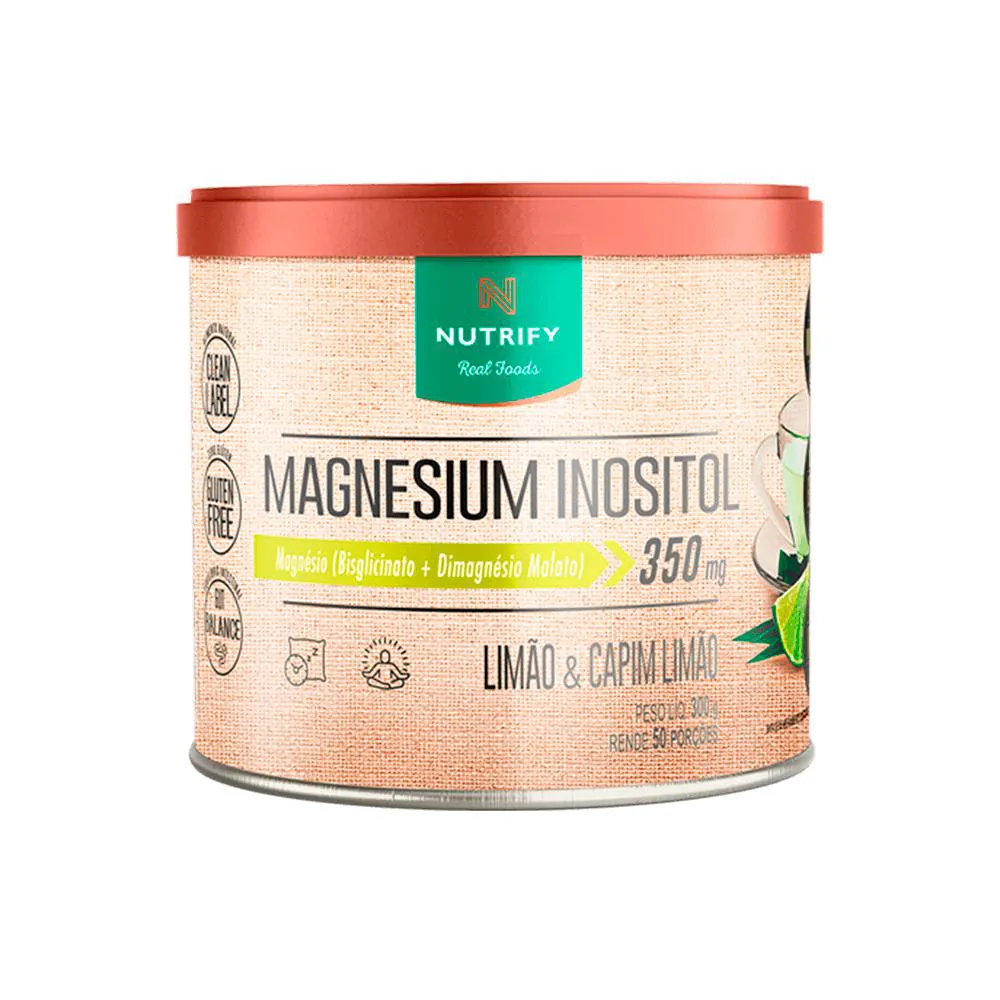 Magnesium Inositol 300g Limão e Capim Limão - Nutrify