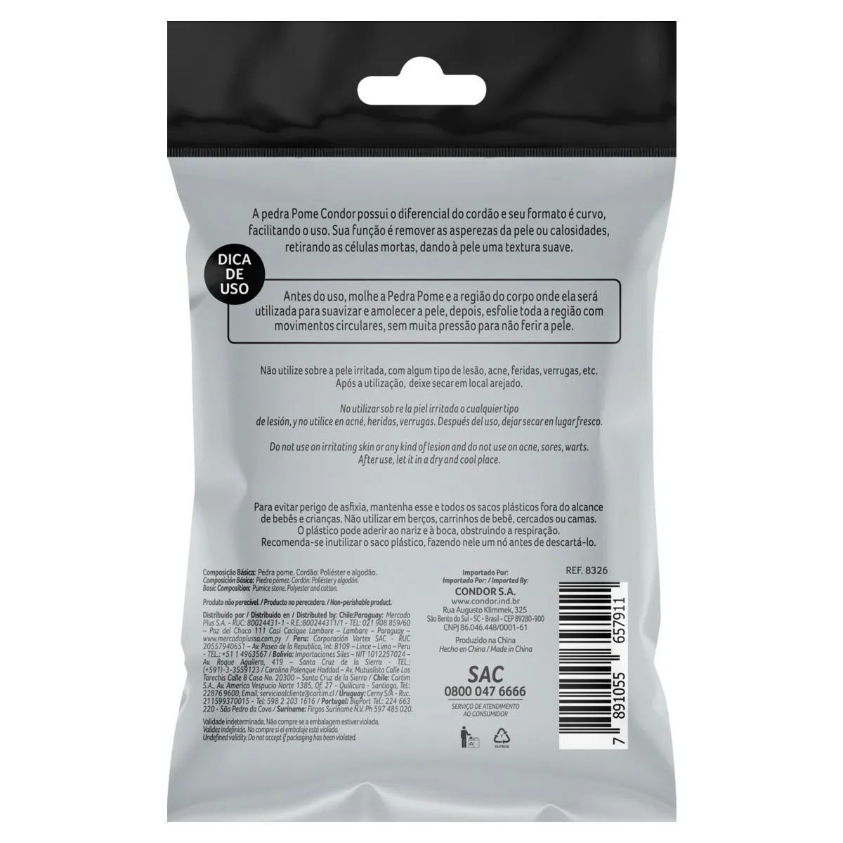 Pedra Pomes com Cordão Condor Spa