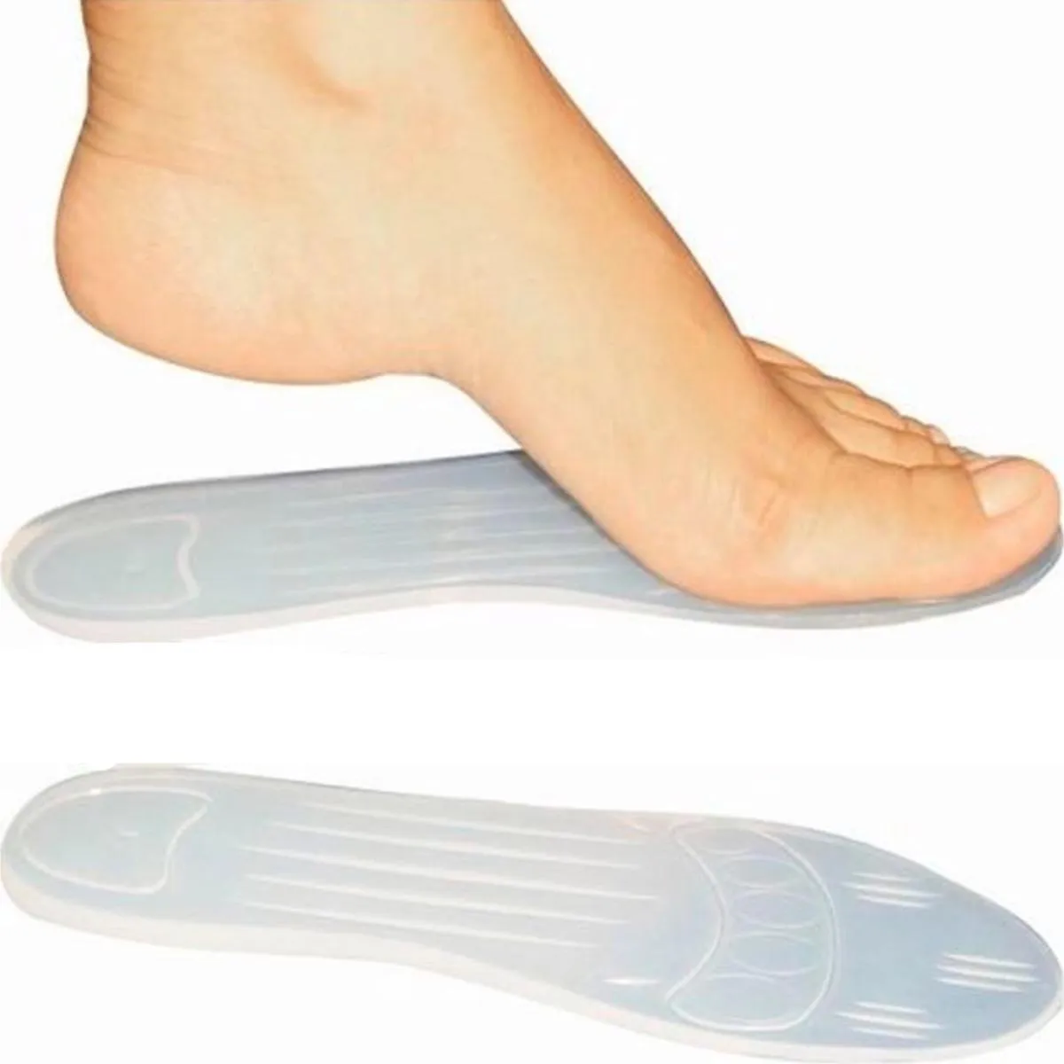 Palmilha de Silicone Ortopédica Anti - Impacto Esportiva Esportão Alívio Dores Ortho Pauher - 34 / 35