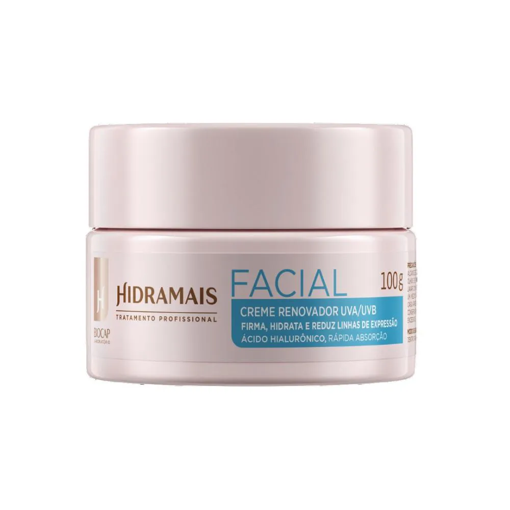Creme Facial Renovador Uva / Uvb 100gr Hidramais