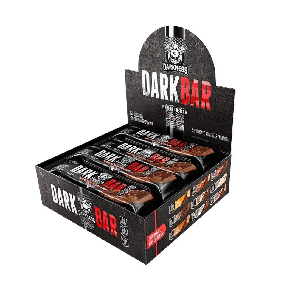 Dark Bar Caixa 8 unidades (720G) - Sabor: Chocolate Ao Leite C/  Choco Chips