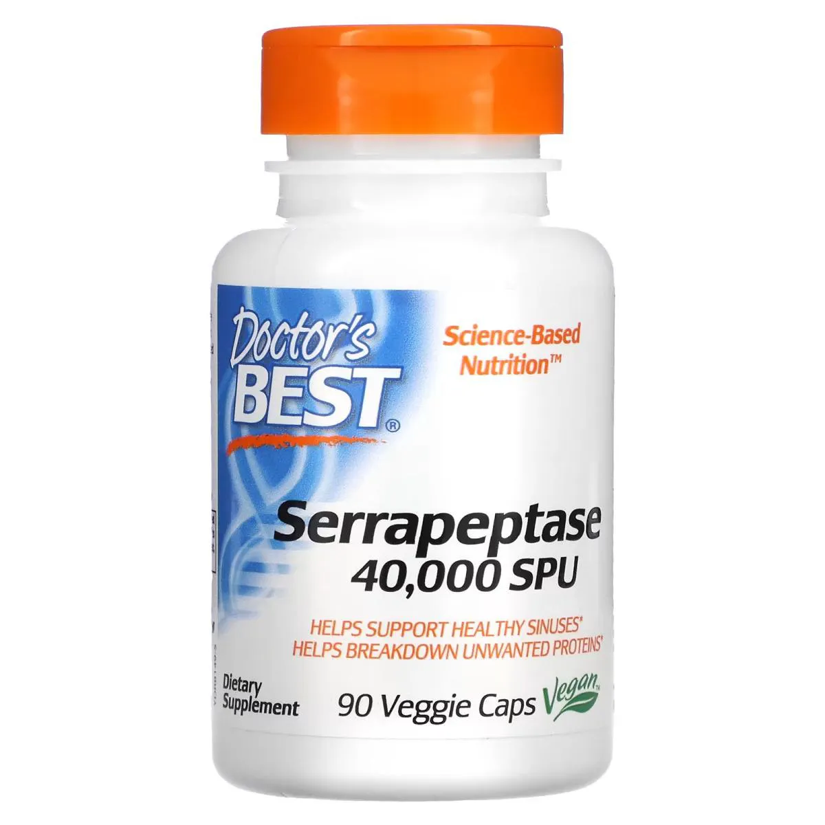 Serrapeptase 40,000 Spu 90 Capsulas Veganas - Doctor's Best