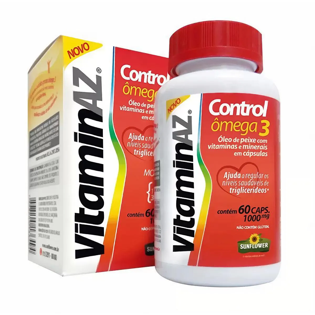 Vitamina de Az Completa com Omega-3 Sunflower 60 cápsulas sem Sabor