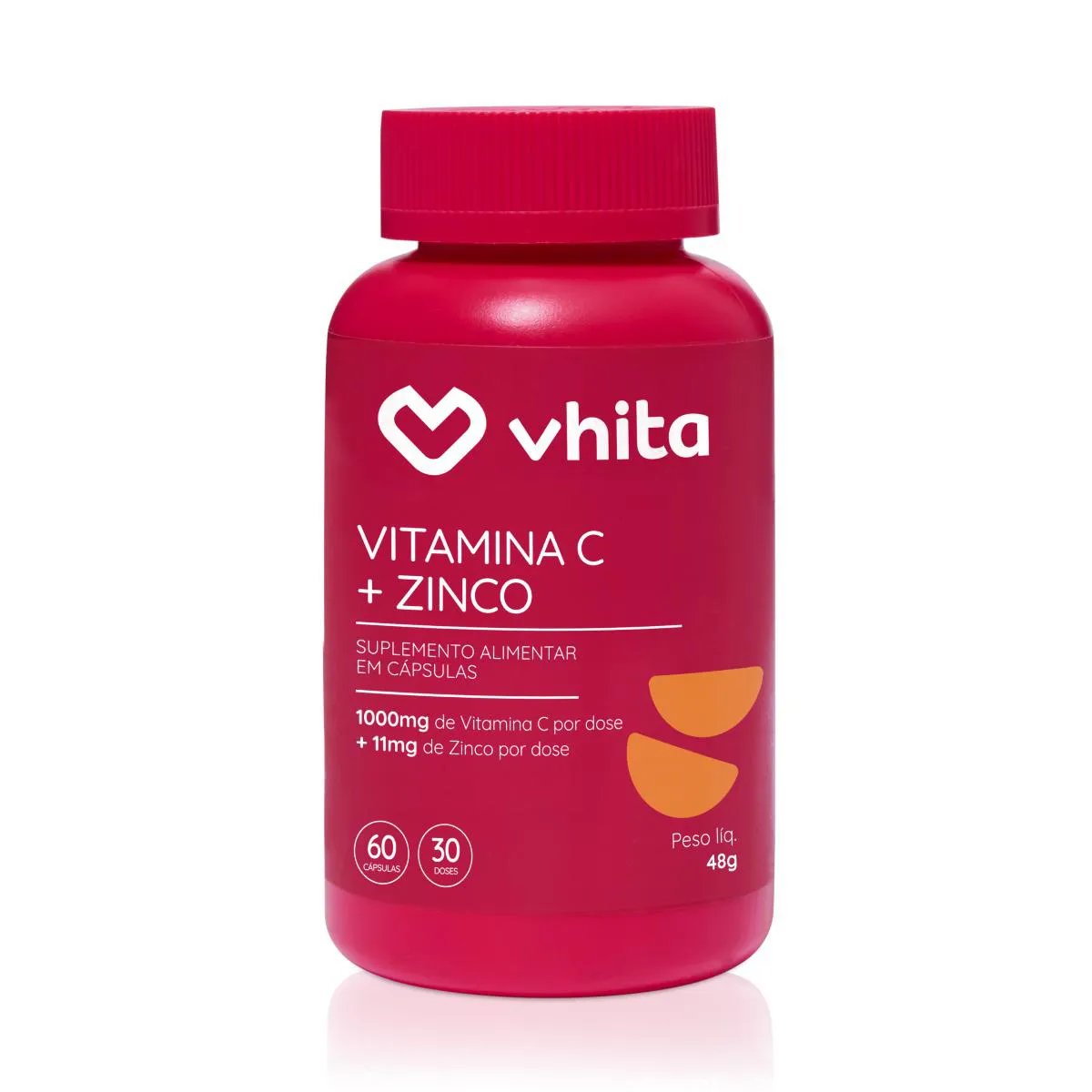 Vitamina C 1g - 60 cáps - Vhita