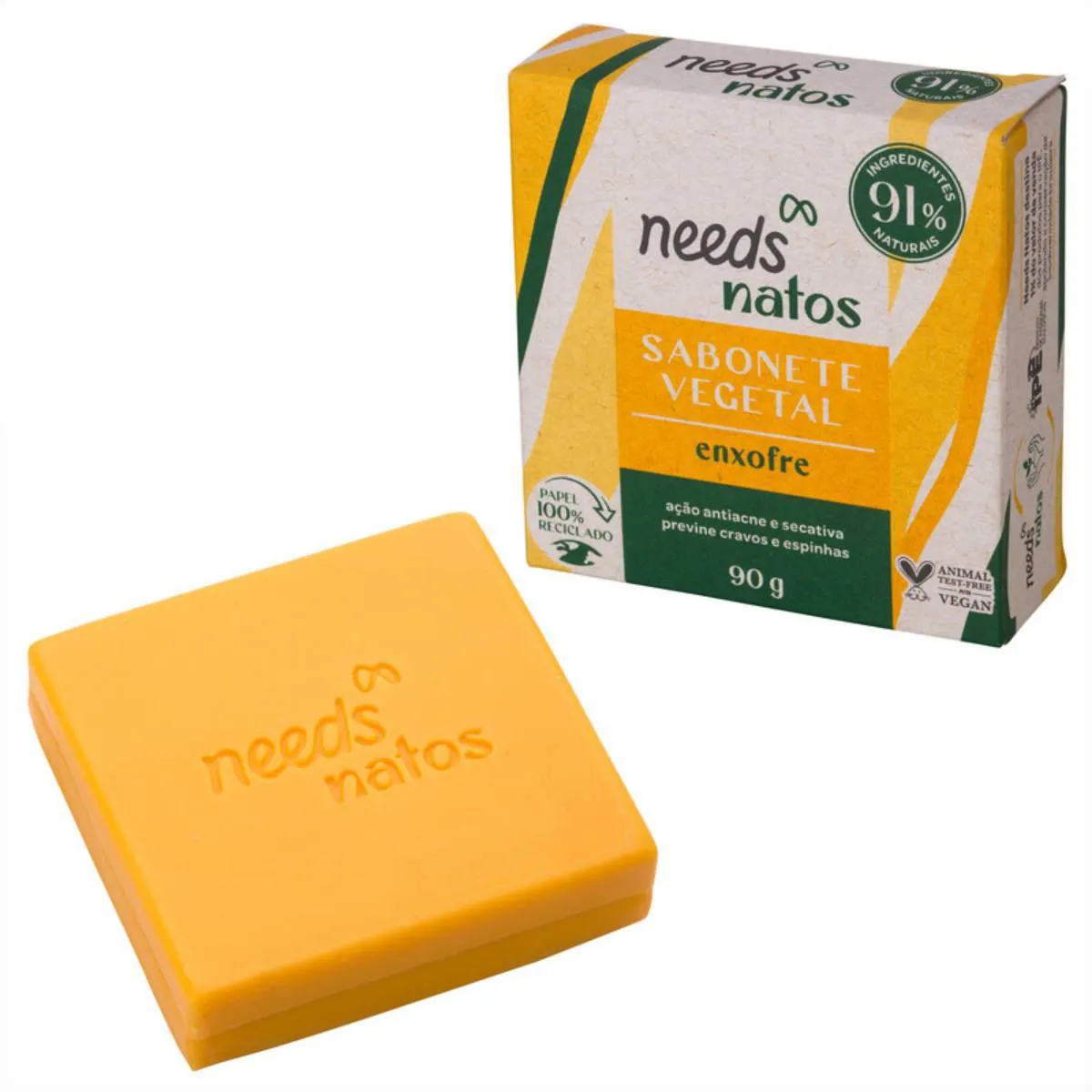Sabonete de Enxofre em Barra Needs Natos Vegetal 90g