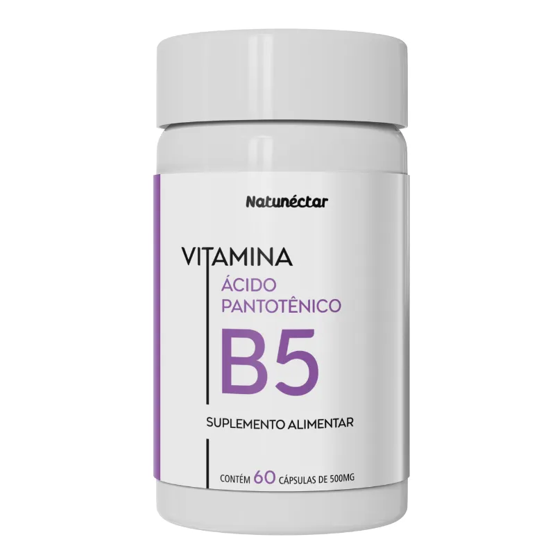 Vitamina B5 Ácido Pantotênico 500mg 60 Capsulas