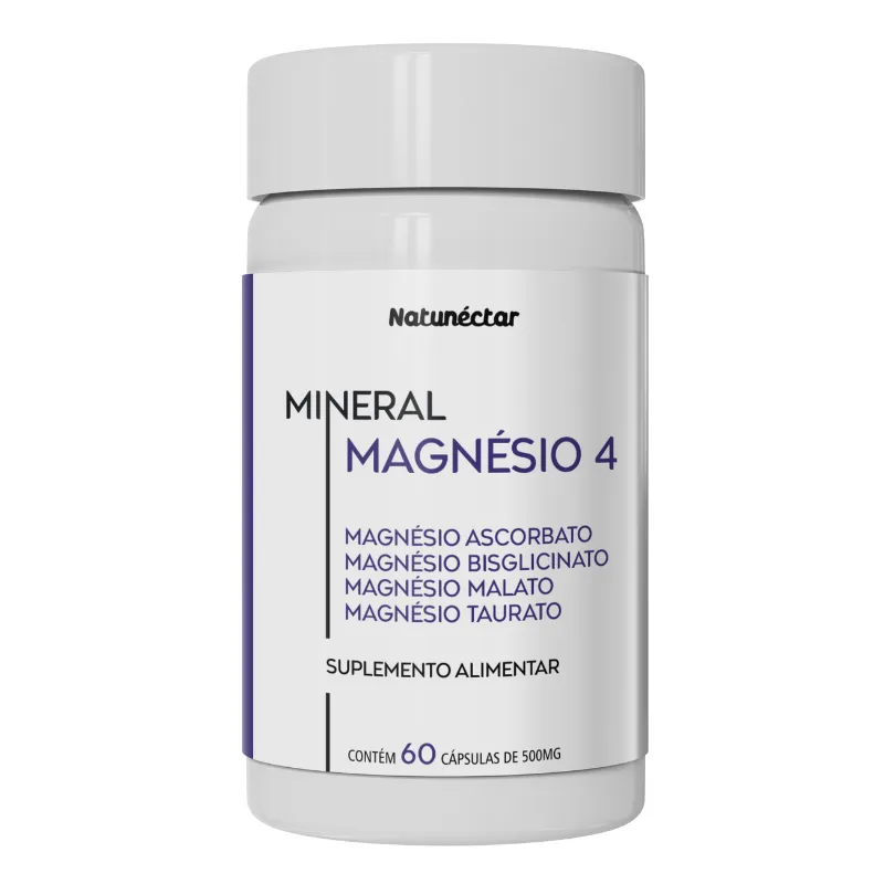 Suplemento Magnesio 4x1 - 4 Tipos de Magnésio em Um Suplemento