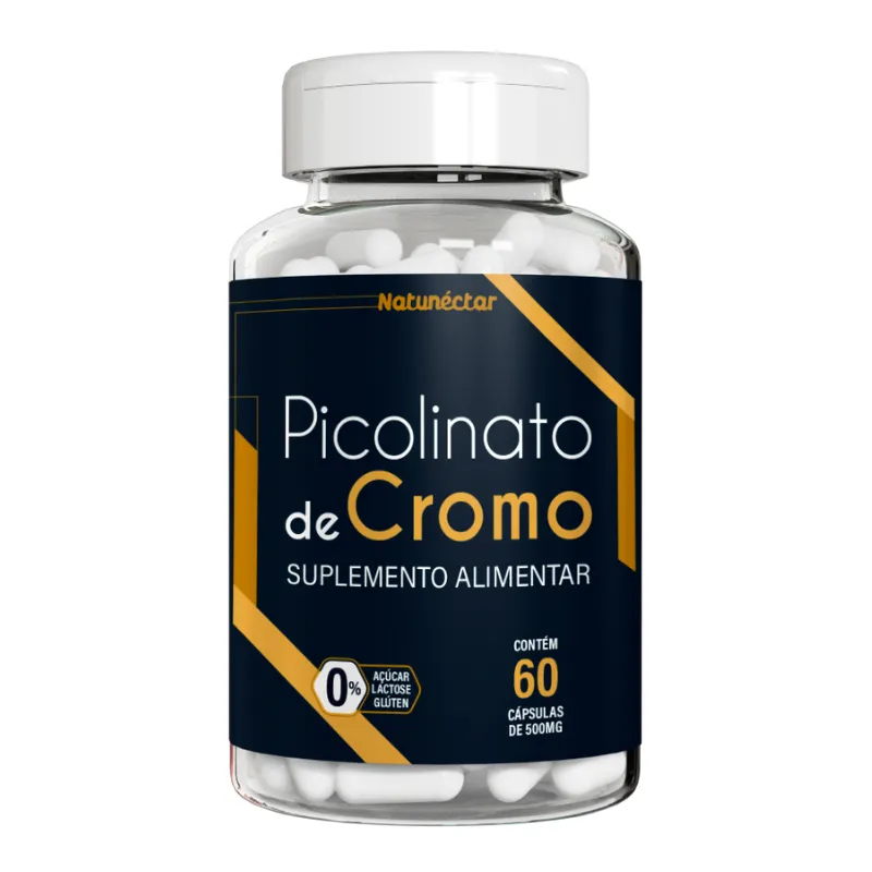 Picolinato de Cromo 500mg 60 Cápsulas - Natunéctar