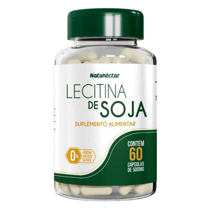 Lecitina de Soja 500mg 60 Cápsulas - Natunéctar