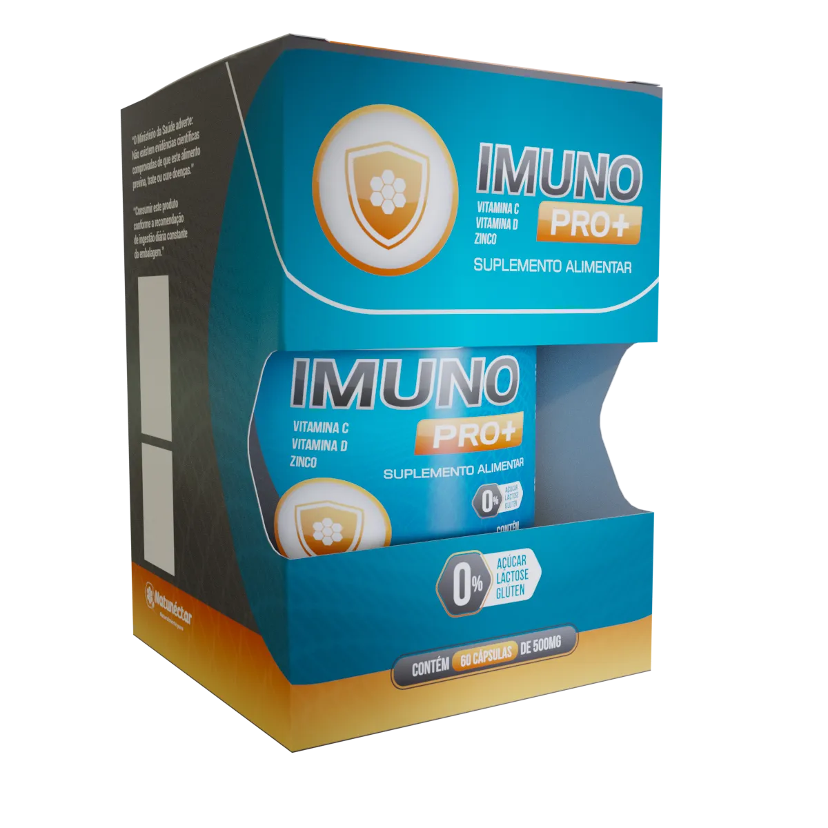 ImunoPro+ Vitamina C + Vitamina D + Zinco + Própolis 500mg 60 Capsulas