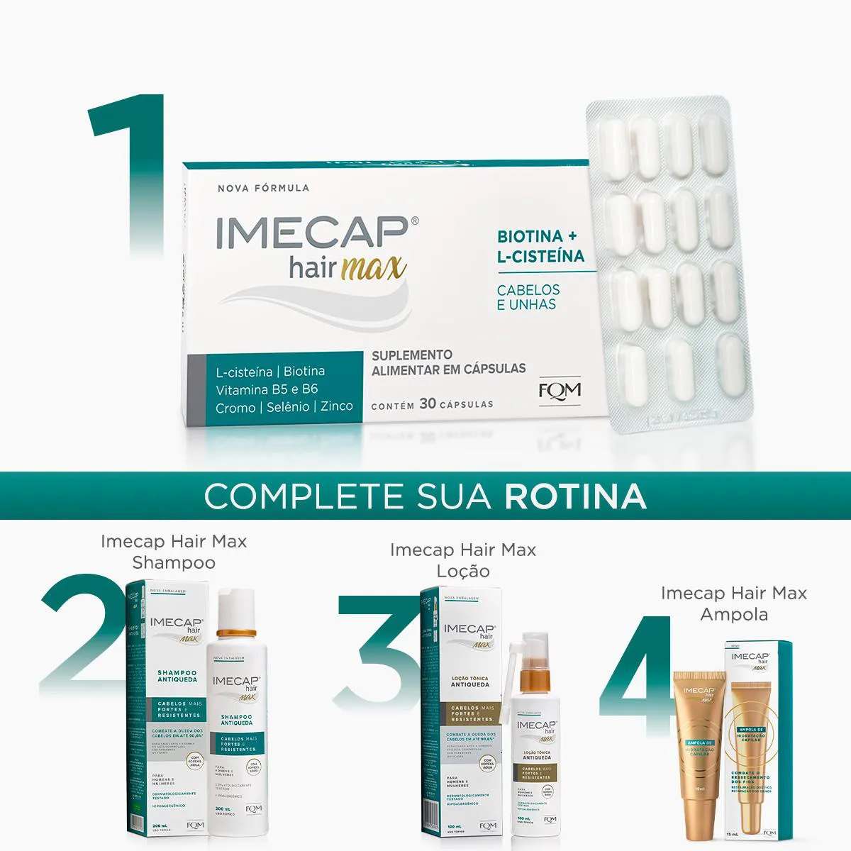 Suplemento Alimentar Imecap Hair Max 30 cápsulas