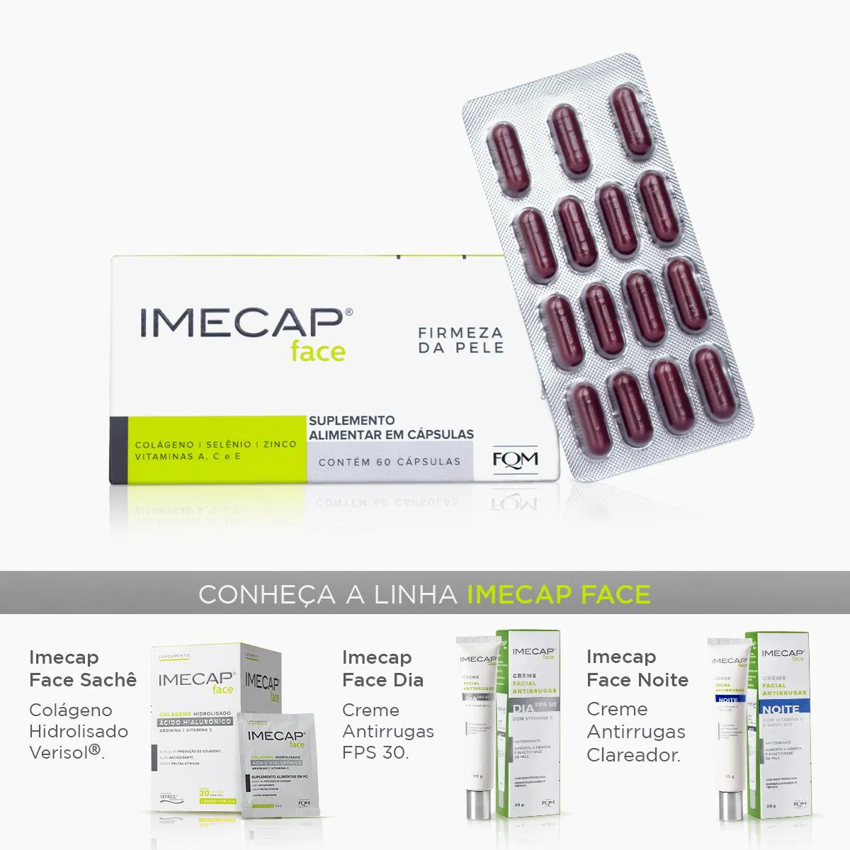 Suplemento Alimentar Imecap Face 60 cápsulas
