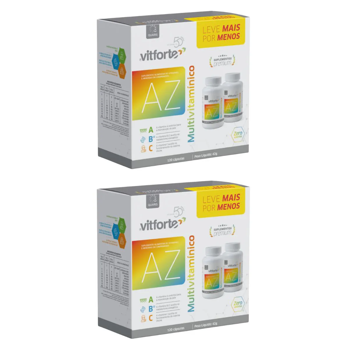 Kit 2 Kits Vitamina Vitforte A-z 120 Cps - Vitforte
