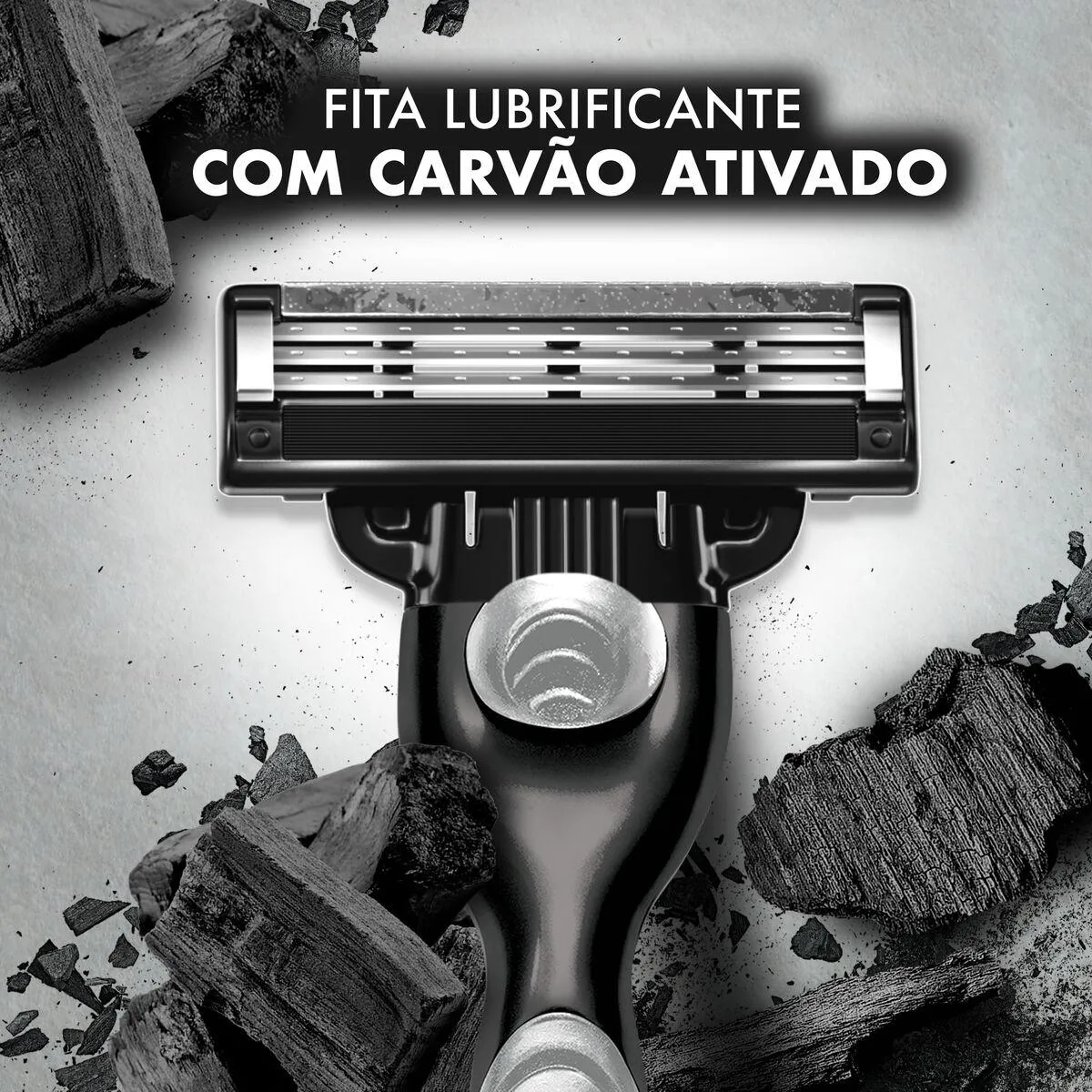 Kit Aparelho de Barbear Descartável Gillette Mach3 Carbono Carvão Ativado + 4 Refis