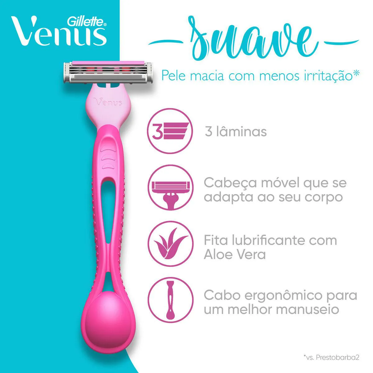 Depilador Descartável Gillette Venus Suave 6 unidades