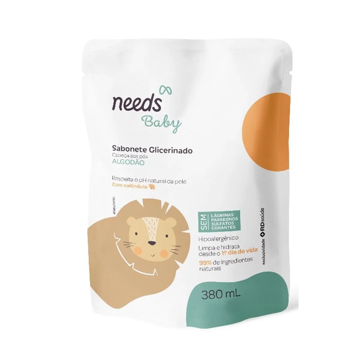 Sabonete Líquido Glicerinado Needs Baby Algodão Refil 380ml