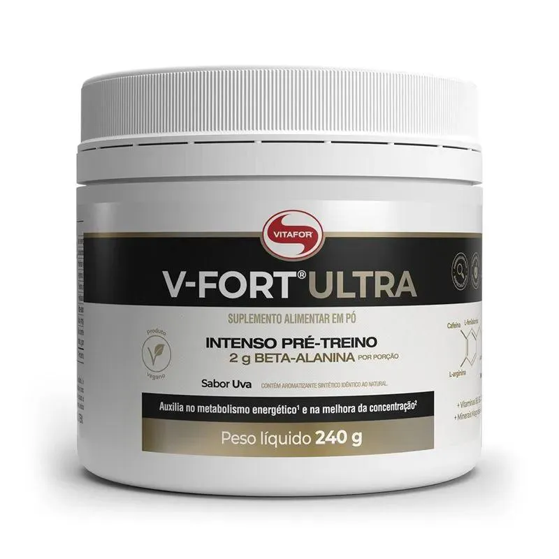 V-fort Ultra - Pré Treino - 240g Uva - Vitafor