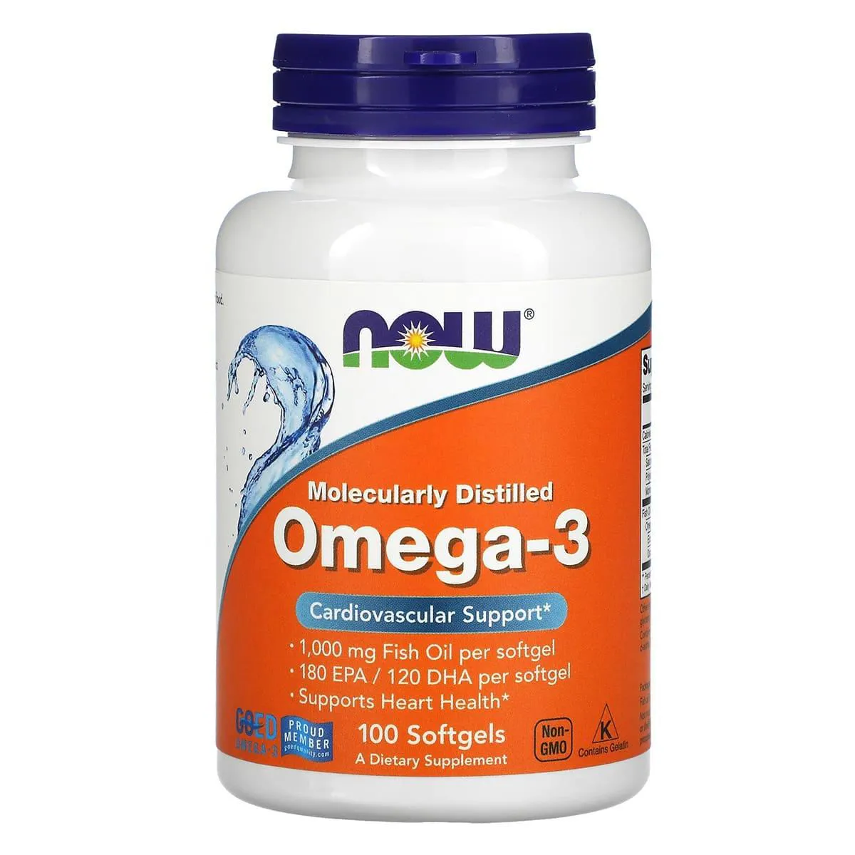 Omega-3 1000mg 100 Softgels - Now Foods