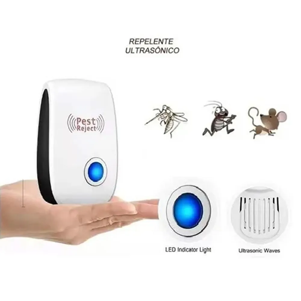 Repelente Eletrônico Ultrassônico Espanta Insetos