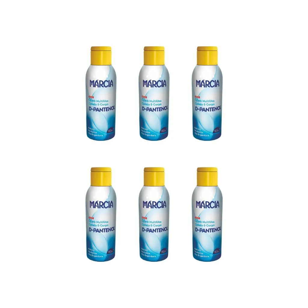 Oleo Cabelo e Corpo Marcia 90ml D - Pantenol - Kit C / 6un