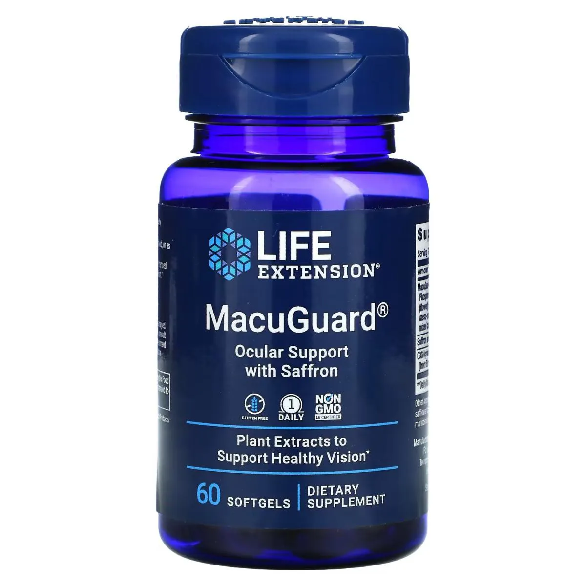 Macuguard Suporte Ocular com Açafrão 60 cápsulas Softgels - Life Extension