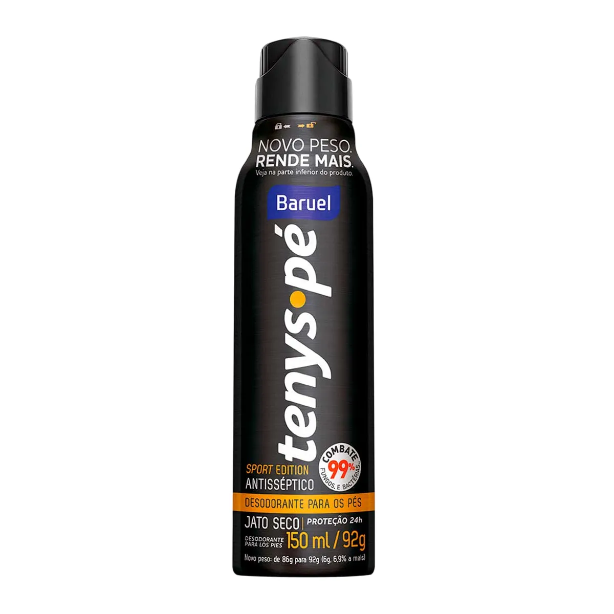 Talco Pes Tenys Pe Baruel Aerossol 150ml Seco Canf - Kit C / 2un