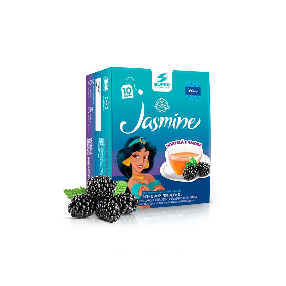 Desinchá Disney Jasmine - Hortelã e Amora (10 Sachês)