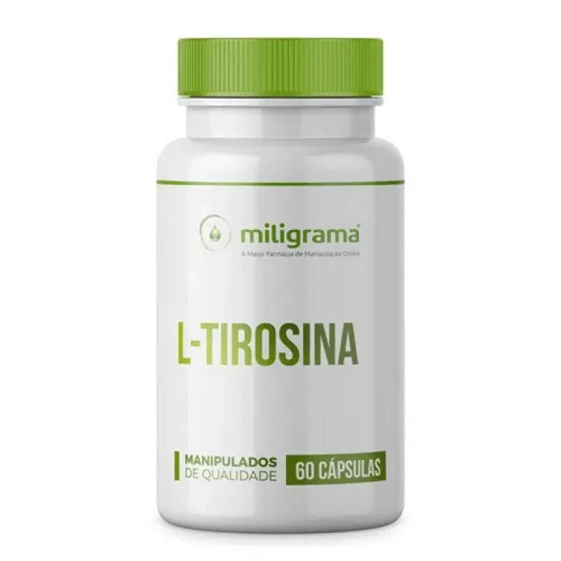 L-tirosina 500mg: Alívio do Stress e Ansiedade 60 cápsulas