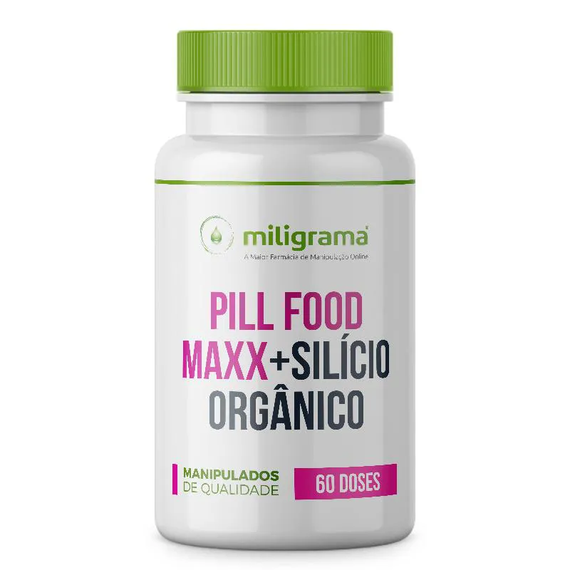 Pill Food Maxx Turbinado com Silicio Orgânico 60 Doses
