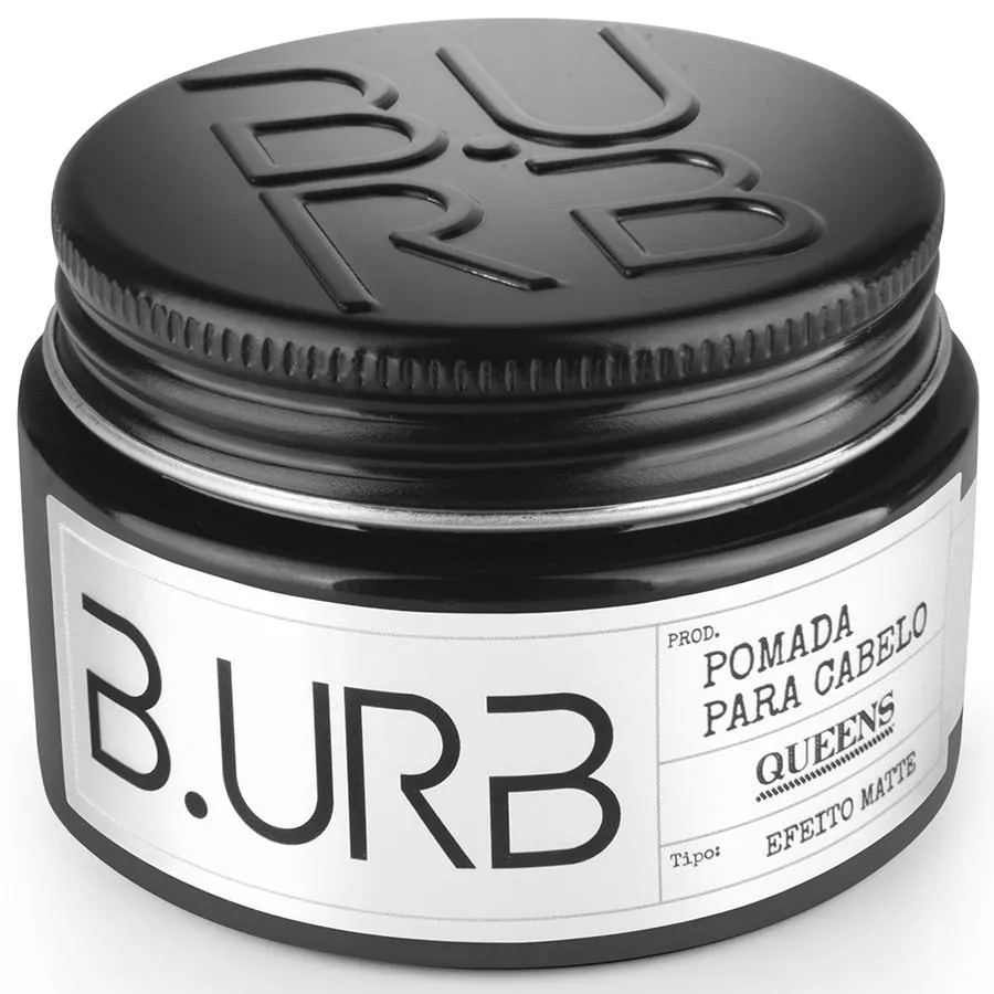 Pomada para Cabelo Queens Efeito Matte / Seco 100g Barba Urbana B.urb