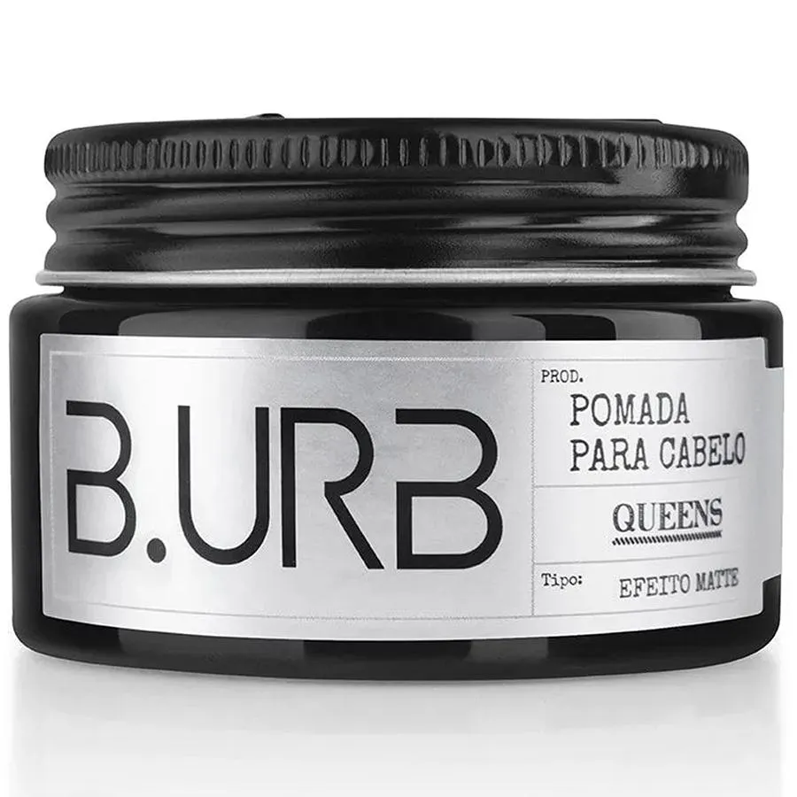 Pomada para Cabelo Queens Efeito Matte / Seco 100g Barba Urbana B.urb