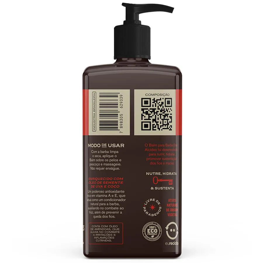 Balm para Barba Negra Amadeirado, Doce e Marcante 120g Don Alcides