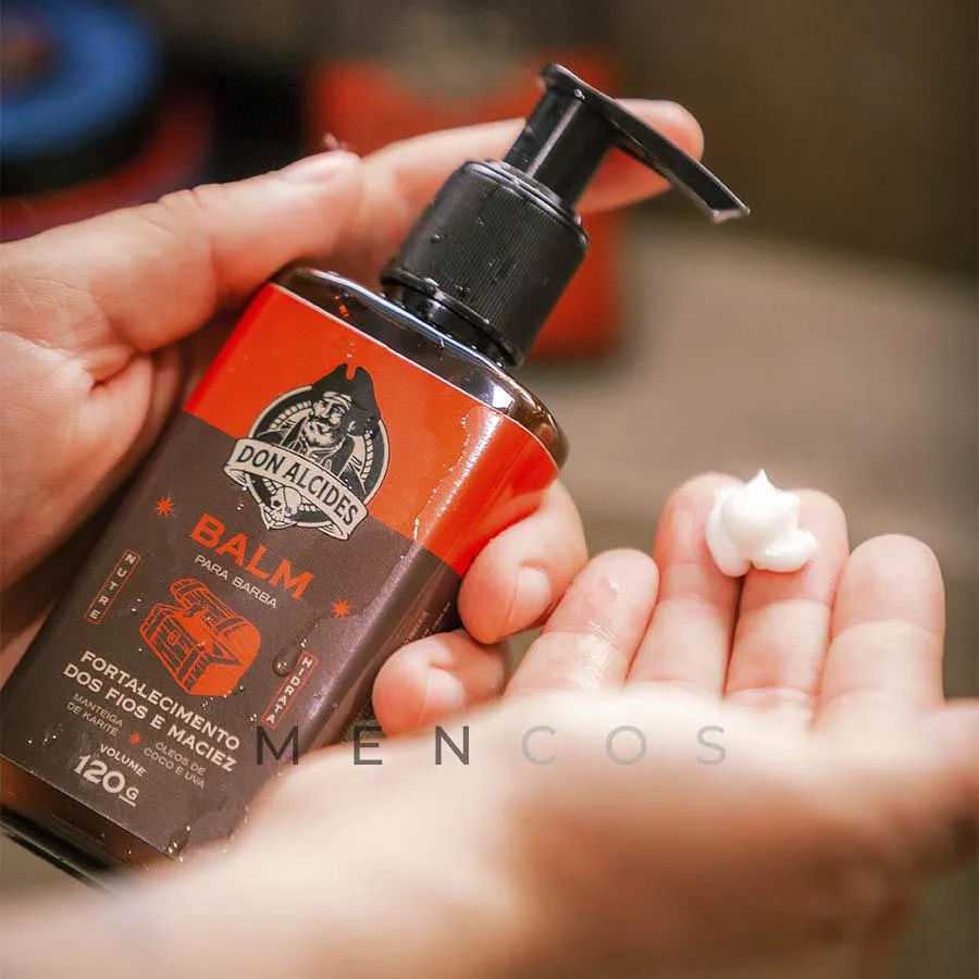 Balm para Barba Negra Amadeirado, Doce e Marcante 120g Don Alcides