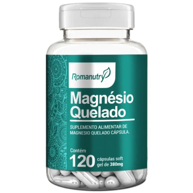 Magnésio Quelado 380 120 cápsula - Romanutry