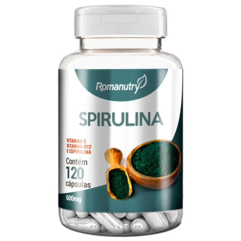 Spirulina 600mg 120 cápsula - Romanutry