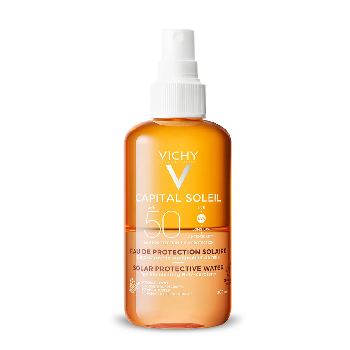 Água Solar Protetora Iluminadora Corporal Vichy Capital Soleil FPS50 - 200ml