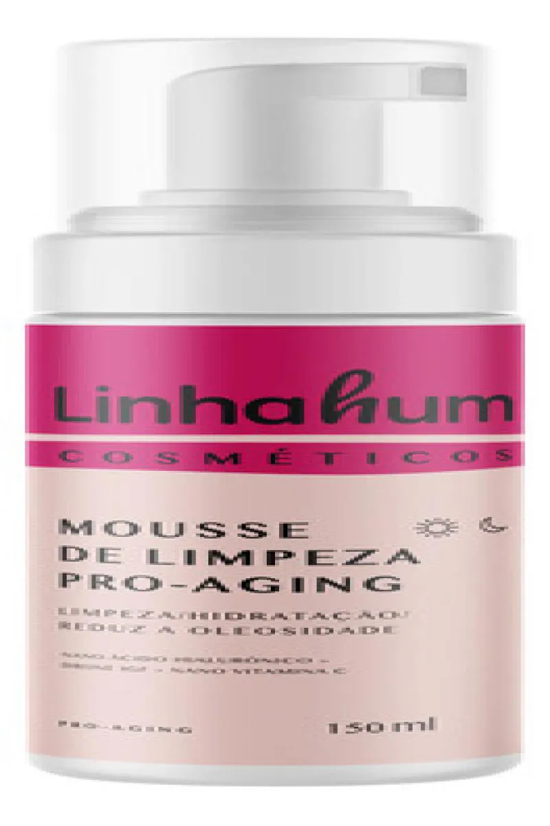 Mousse Limpeza Facial Profunda Pro-Aging Ácido Hialurônico 125Ml Branco Neutro