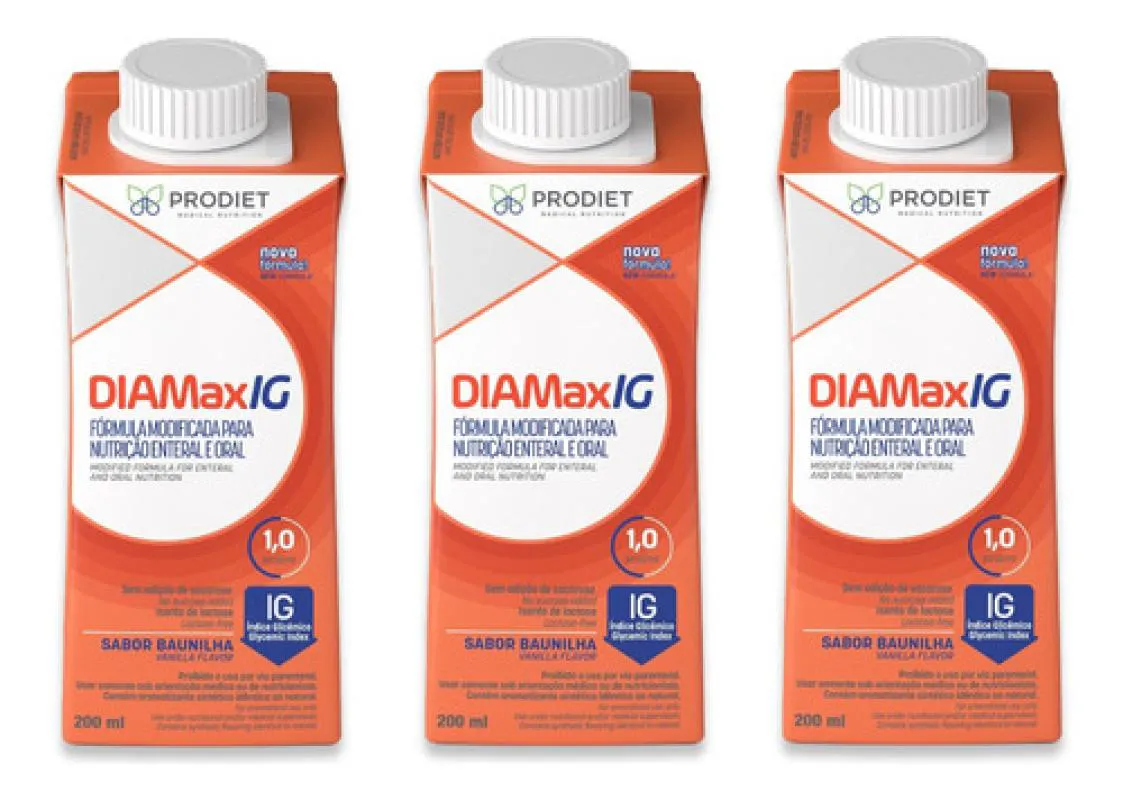 Kit 3un Diamax Ig 200ml 1.0kcal/ml Dieta Baunilha Prodiet Laranja